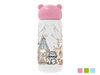 Bonvibes-Giftshop Drinkbeker met naam beren oortjes roze | Bosdiertjes grijs