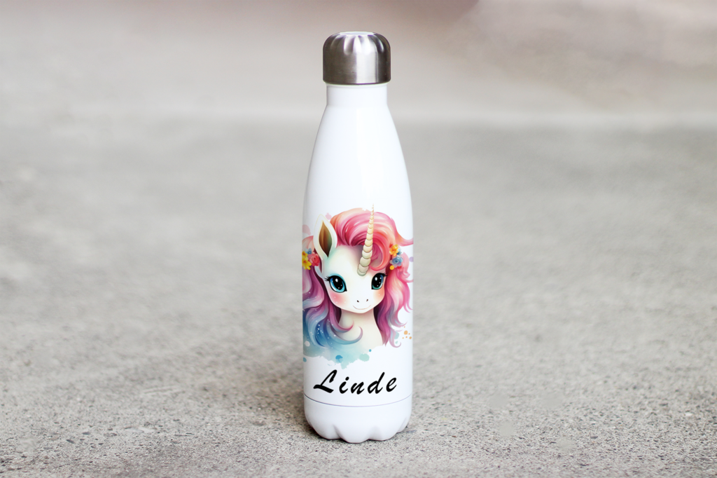 Bonvibes-Giftshop Drinkfles met naam | Unicorn cute