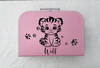 Bonvibes-Giftshop Koffertje met naam | Cute luipaard | Roze