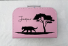 Bonvibes-Giftshop Koffertje met naam | Safari luipaard | Roze