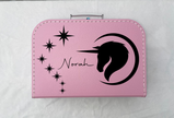 Bonvibes-Giftshop Koffertje met naam | Unicorn met sterretjes | roze