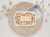 Bonvibes-Giftshop Lunchbox met naam voor kinderen | Giraffe print sand