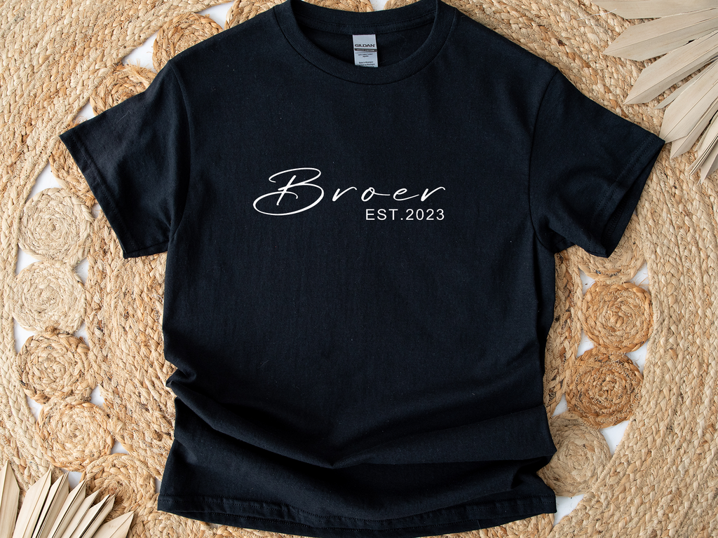 Bonvibes -Giftshop T-shirt Broer/Zus Est... | zwart