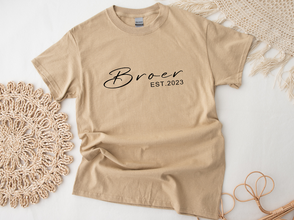 Bonvibes-Giftshop T-shirt Broer/Zus Est... | Sand