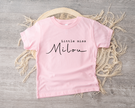Bonvibes-Giftshop T-shirt met naam | Little miss ... Roze